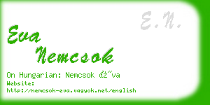 eva nemcsok business card